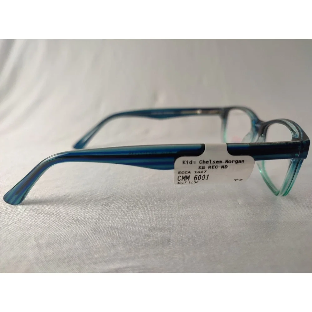 Chelsea Morgan CMM 6001 Blue Teal Kids‎ Rectangular Eyeglass Frames 48-17-135